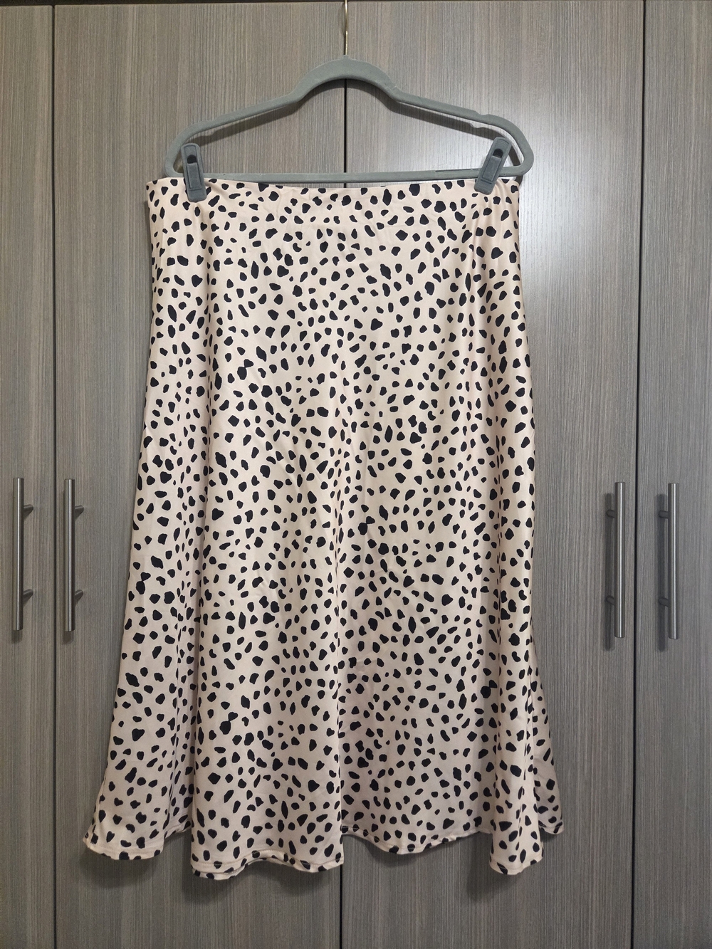 Animal Print A-Line Midi Skirt